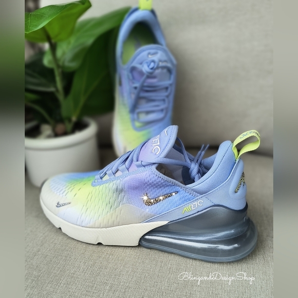 Bling Nike Air Max 270 Womens Sneakers Shoes Customized with Crystals - Picture 3 of 8